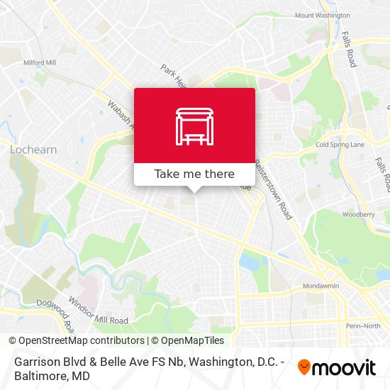 Mapa de Garrison Blvd & Belle Ave FS Nb