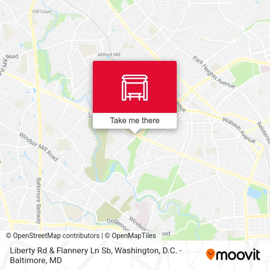Liberty Rd & Flannery Ln Sb map