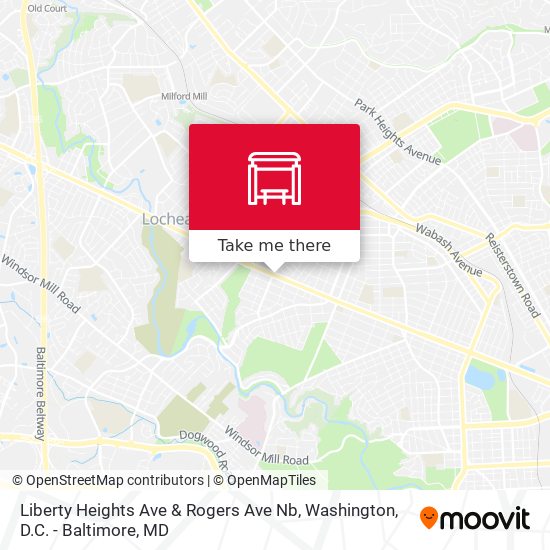 Mapa de Liberty Heights Ave & Rogers Ave Nb