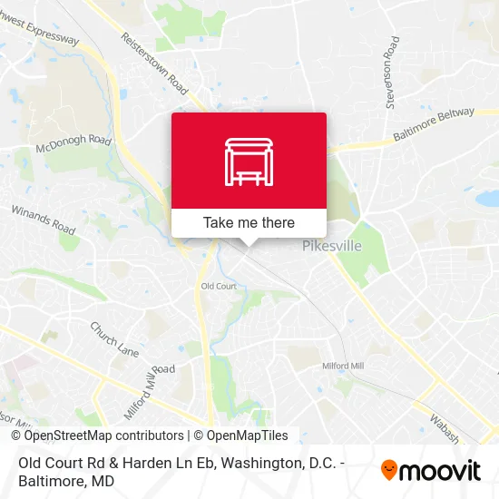 Old Court Rd & Harden Ln Eb map