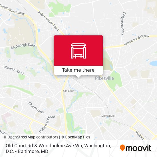 Mapa de Old Court Rd & Woodholme Ave Wb
