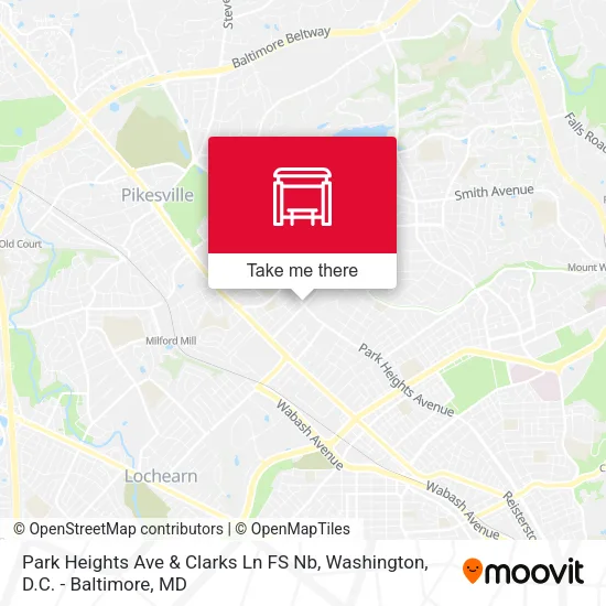 Mapa de Park Heights Ave & Clarks Ln FS Nb
