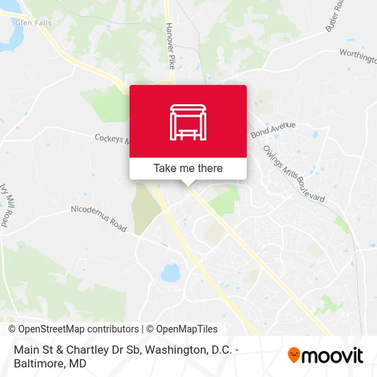 Main St & Chartley Dr Sb map