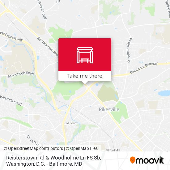 Mapa de Reisterstown Rd & Woodholme Ln FS Sb