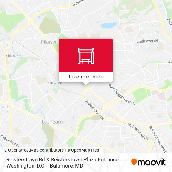 Reisterstown Rd & Reisterstown Plaza Entrance map