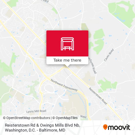 Mapa de Reisterstown Rd & Owings Mills Blvd Nb