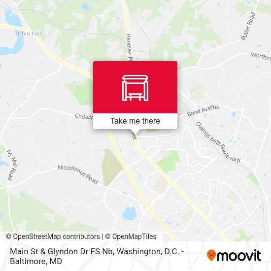 Main St & Glyndon Dr FS Nb map