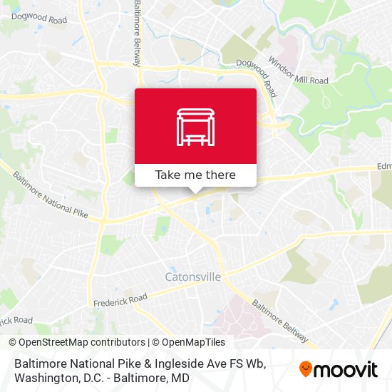 Baltimore National Pike & Ingleside Ave FS Wb map
