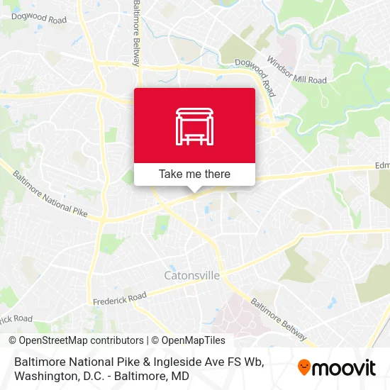 Baltimore National Pike & Ingleside Ave FS Wb map