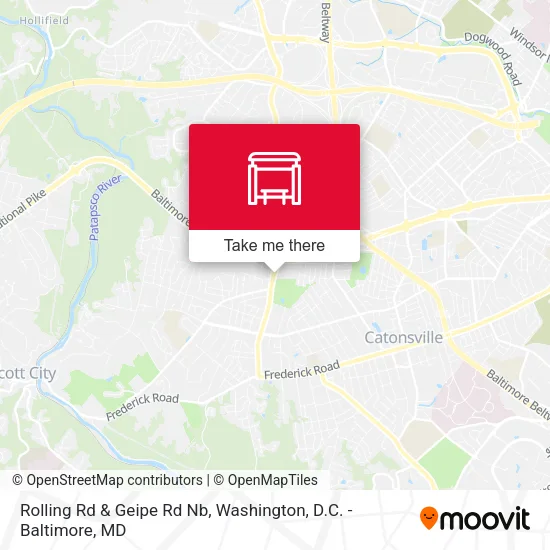 Rolling Rd & Geipe Rd Nb map