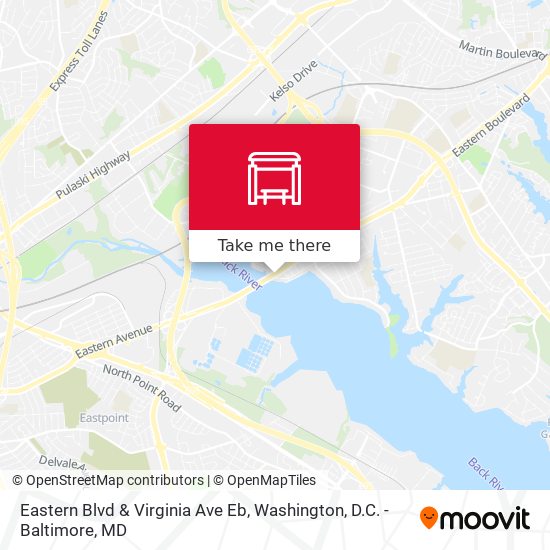 Eastern Blvd & Virginia Ave Eb map