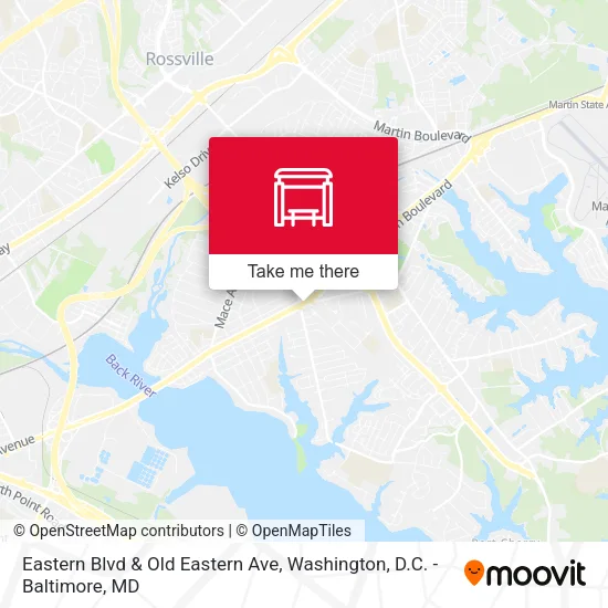 Eastern Blvd & Old Eastern Ave map