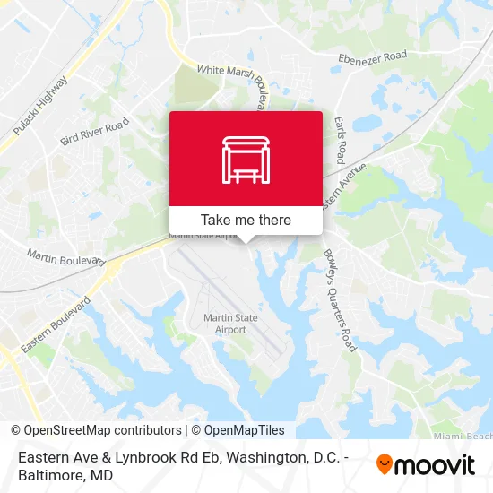 Eastern Ave & Lynbrook Rd Eb map