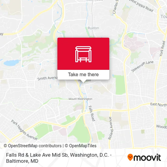 Falls Rd & Lake Ave Mid Sb map