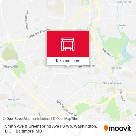Smith Ave & Greenspring Ave FS Wb map