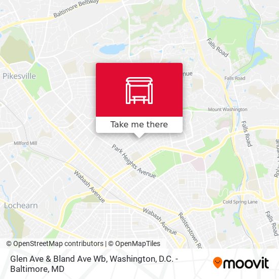 Glen Ave & Bland Ave Wb map