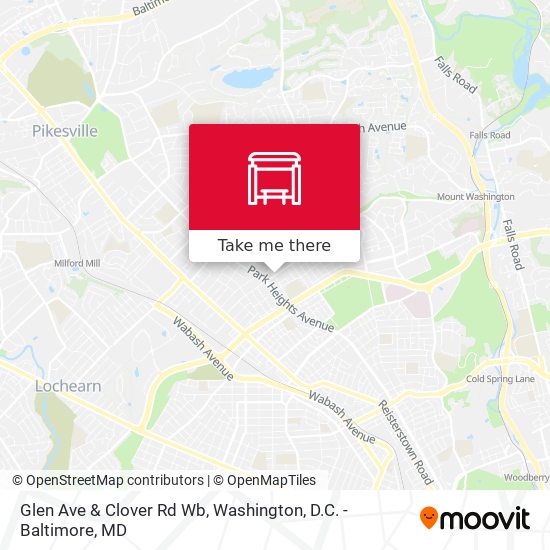 Mapa de Glen Ave & Clover Rd Wb