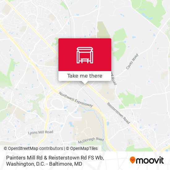 Painters Mill Rd & Reisterstown Rd FS Wb map