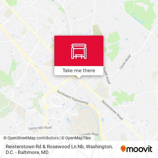 Reisterstown Rd & Rosewood Ln Nb map