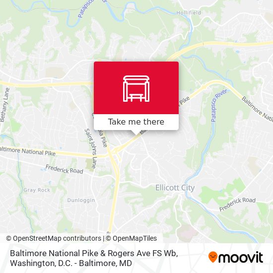 Baltimore National Pike & Rogers Ave FS Wb map