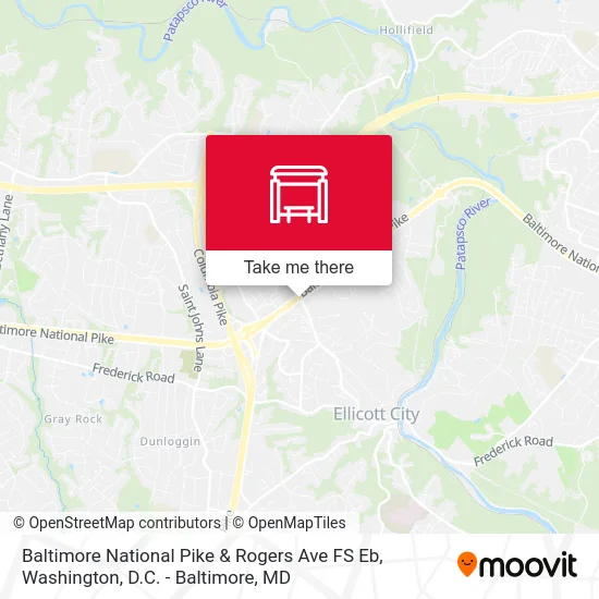 Baltimore National Pike & Rogers Ave FS Eb map