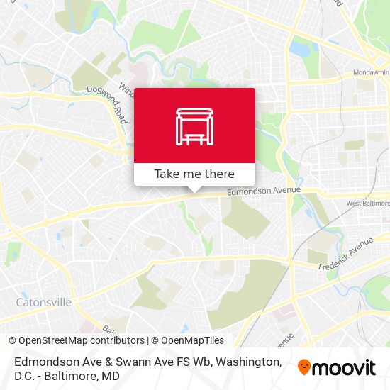 Edmondson Ave & Swann Ave FS Wb map