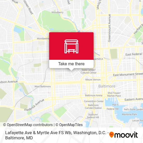 Lafayette Ave & Myrtle Ave FS Wb map