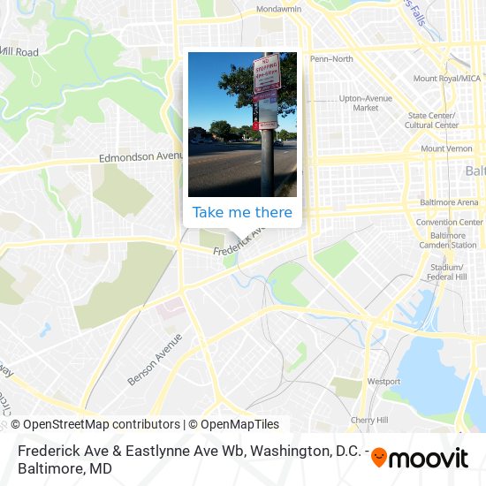 Frederick Ave & Eastlynne Ave Wb map