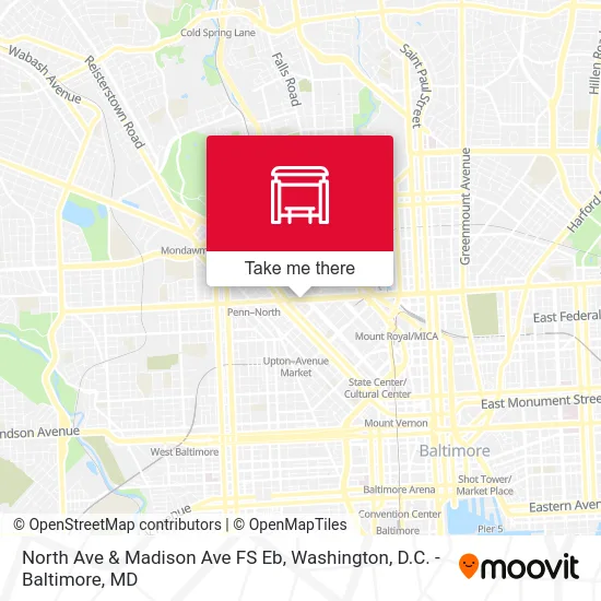 North Ave & Madison Ave FS Eb map