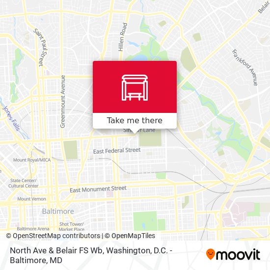 North Ave & Belair FS Wb map