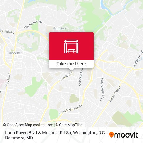Mapa de Loch Raven Blvd & Mussula Rd Sb