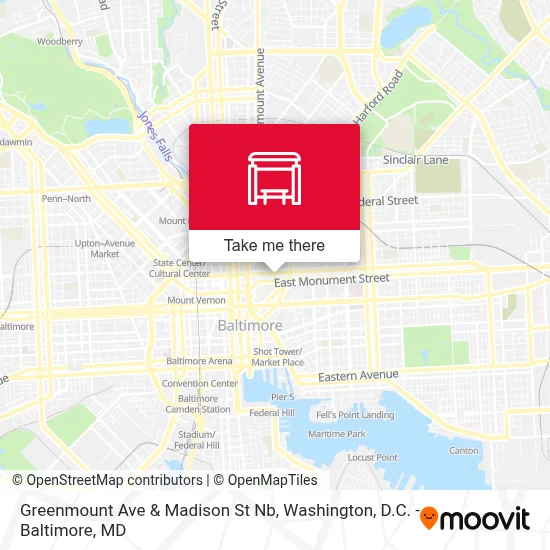 Greenmount Ave & Madison St Nb map