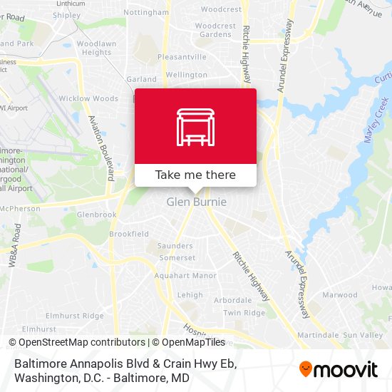 Mapa de Baltimore Annapolis Blvd & Crain Hwy Eb