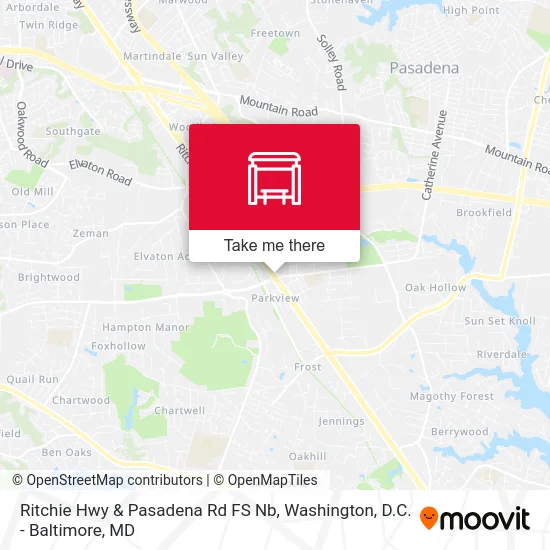 Ritchie Hwy & Pasadena Rd FS Nb map