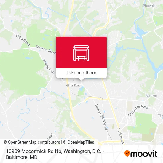 10909 Mccormick Rd Nb map