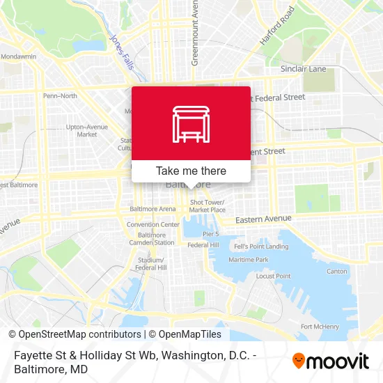 Mapa de Fayette St & Holliday St Wb