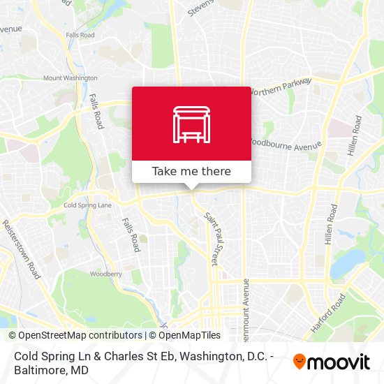 Cold Spring Ln & Charles St Eb map
