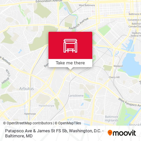 Patapsco Ave & James St FS Sb map