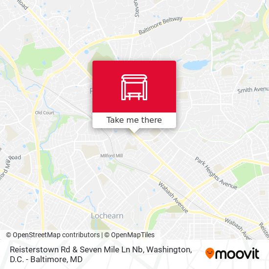 Mapa de Reisterstown Rd & Seven Mile Ln Nb