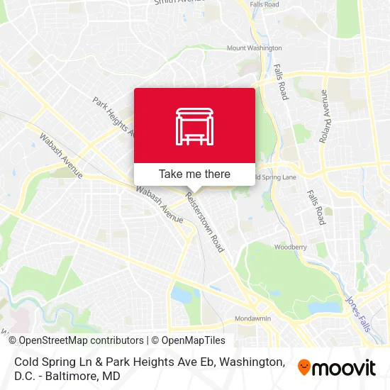 Mapa de Cold Spring Ln & Park Heights Ave Eb