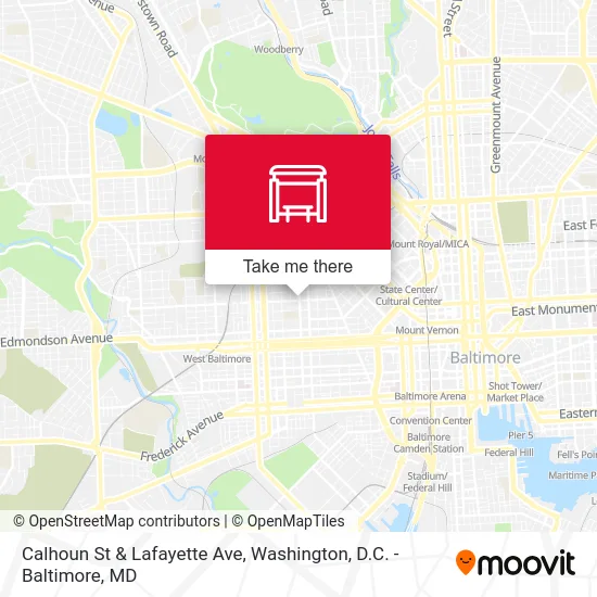 Calhoun St & Lafayette Ave map