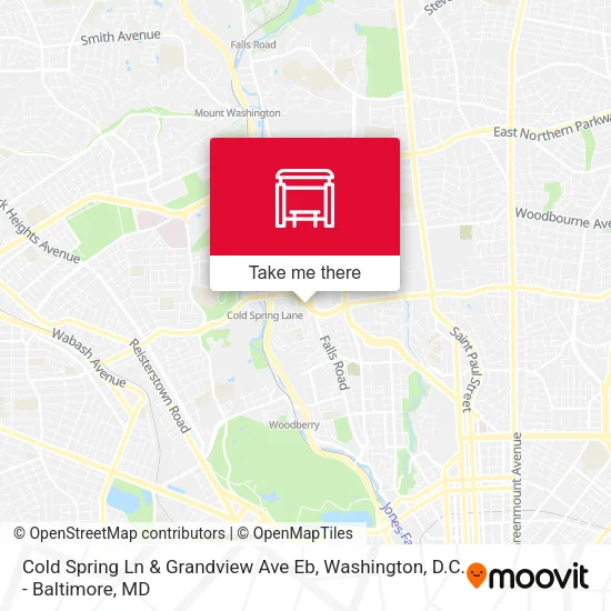 Mapa de Cold Spring Ln & Grandview Ave Eb
