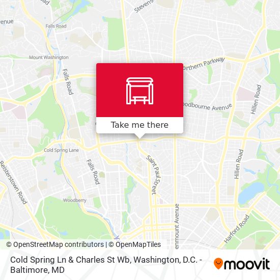 Mapa de Cold Spring Ln & Charles St Wb