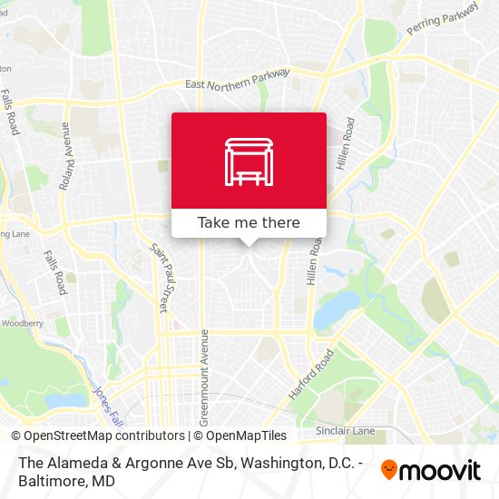 The Alameda & Argonne Ave Sb map