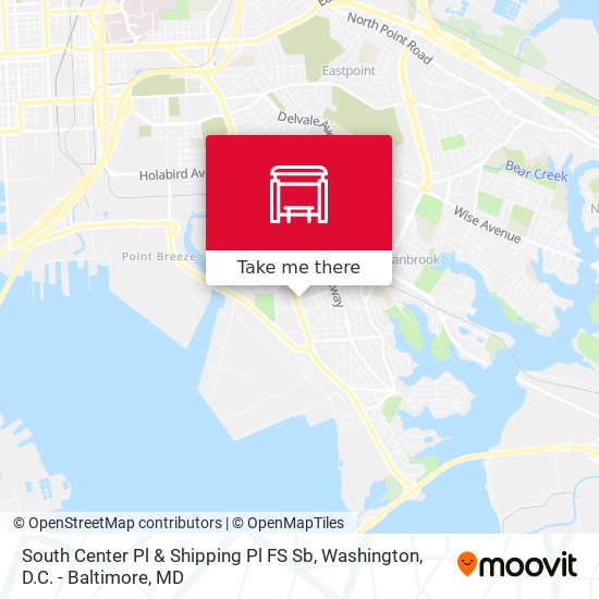 Mapa de South Center Pl & Shipping Pl FS Sb