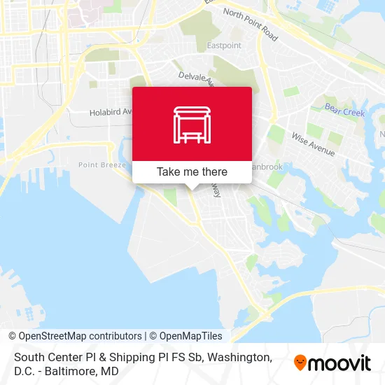 South Center Pl & Shipping Pl FS Sb map