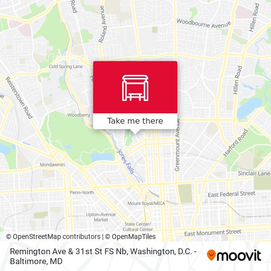 Remington Ave & 31st St FS Nb map