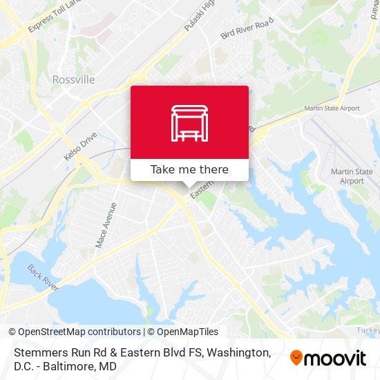 Stemmers Run Rd & Eastern Blvd FS map