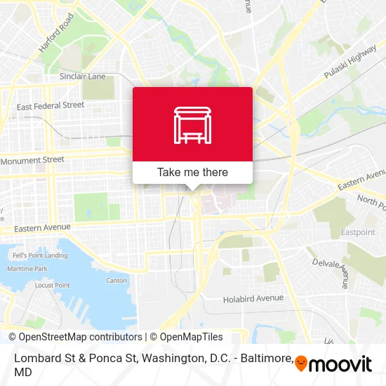 Lombard St & Ponca St map