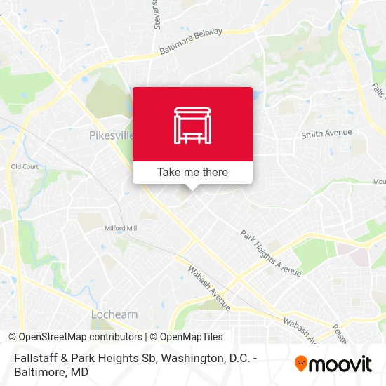 Fallstaff & Park Heights Sb map